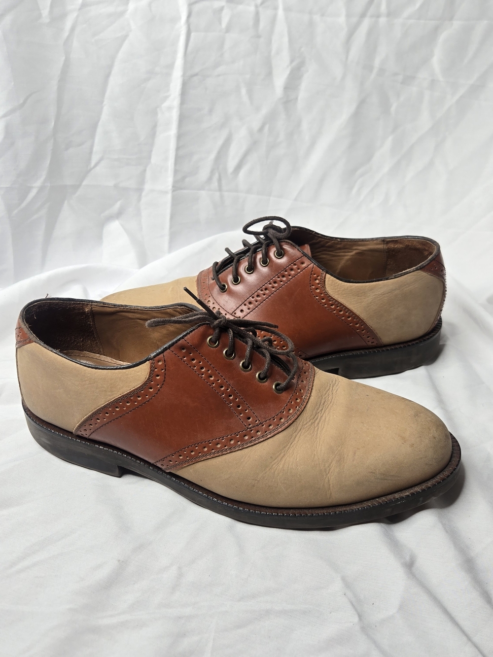 Duck Head Men’s Leather Wingtip Oxford Shoes Brown Tan Brogue 12M Brazil 221810